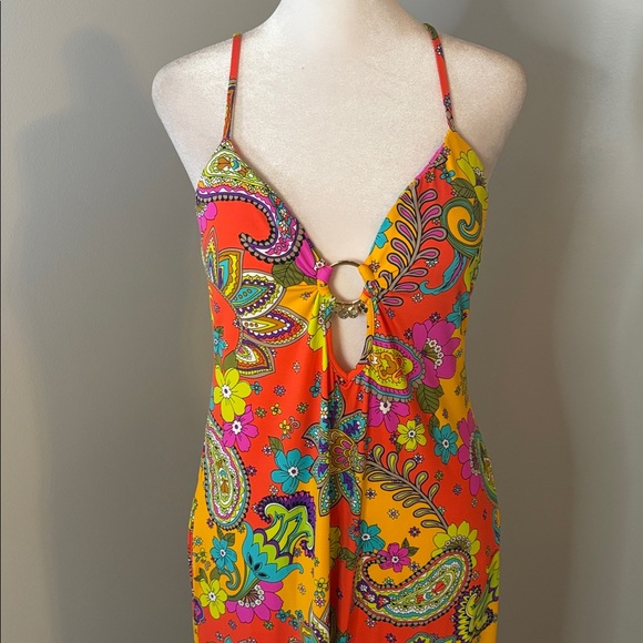 [Trina Turk] Multicolor Floral Maxi Dress - Size Medium - Picture 2 of 6